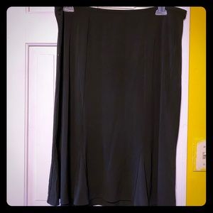 Long Black Midi Skirt